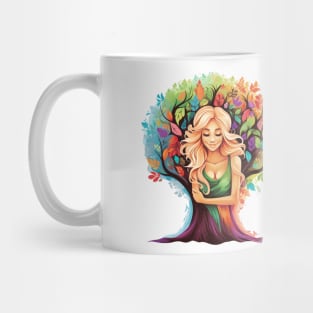 Tree Hugger Woman Hugging Tree Nature Lover Trending Gift Idea Mug